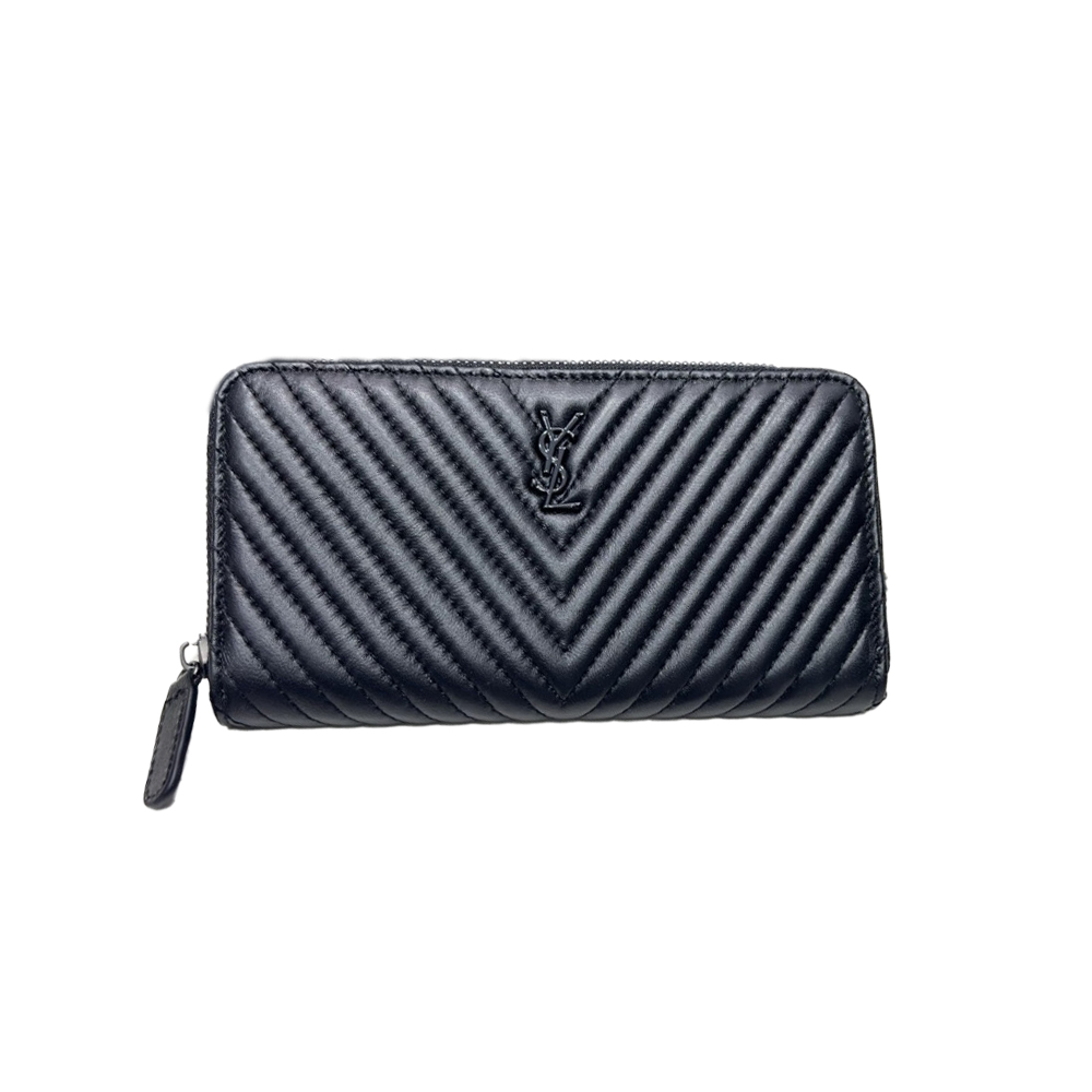 Saint Laurent YSL Caivar  Zipper Long Wallet(Replica)