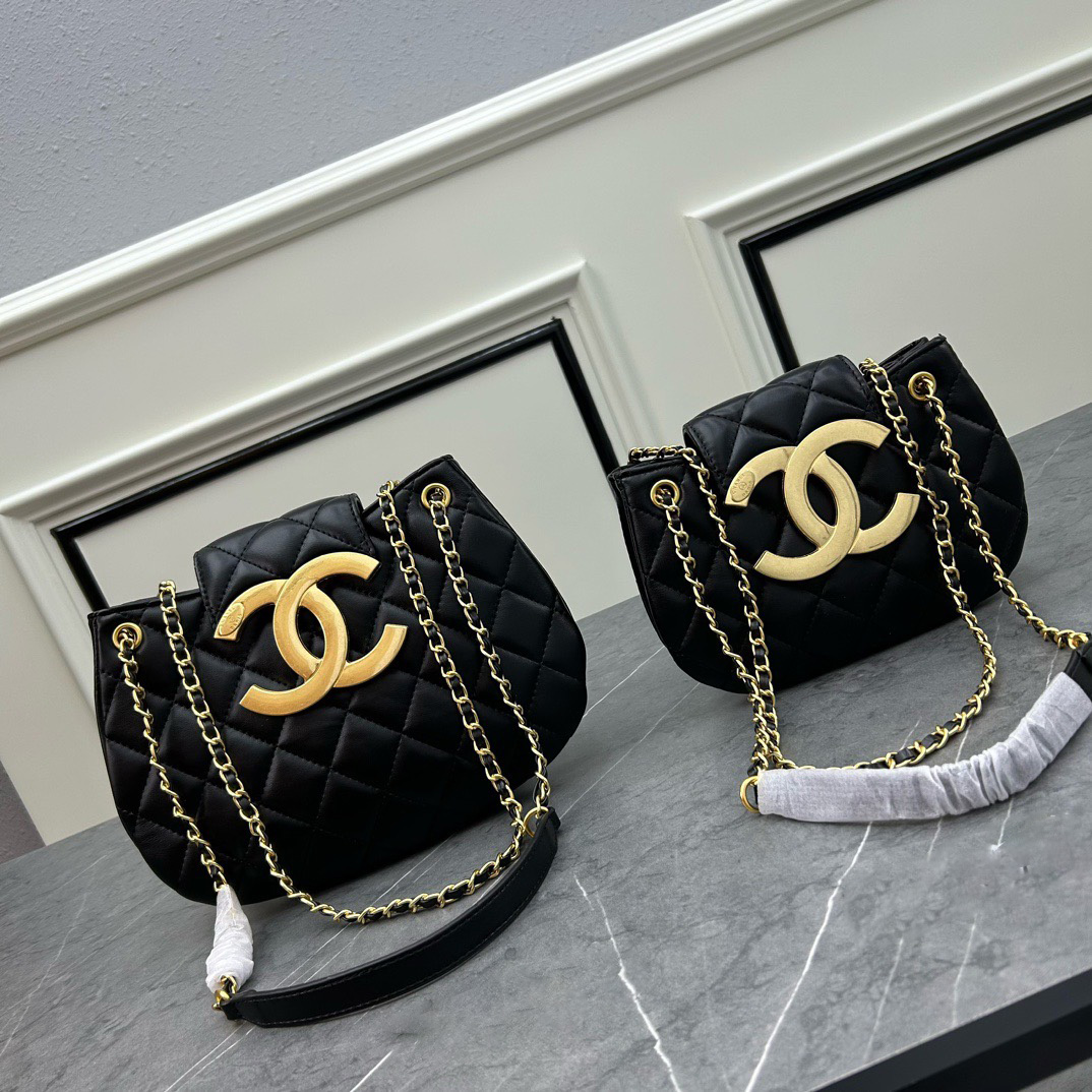 Chanel 24C Vintage Leather Messenger Bag Shoulder Crossbody Bag(Replica)