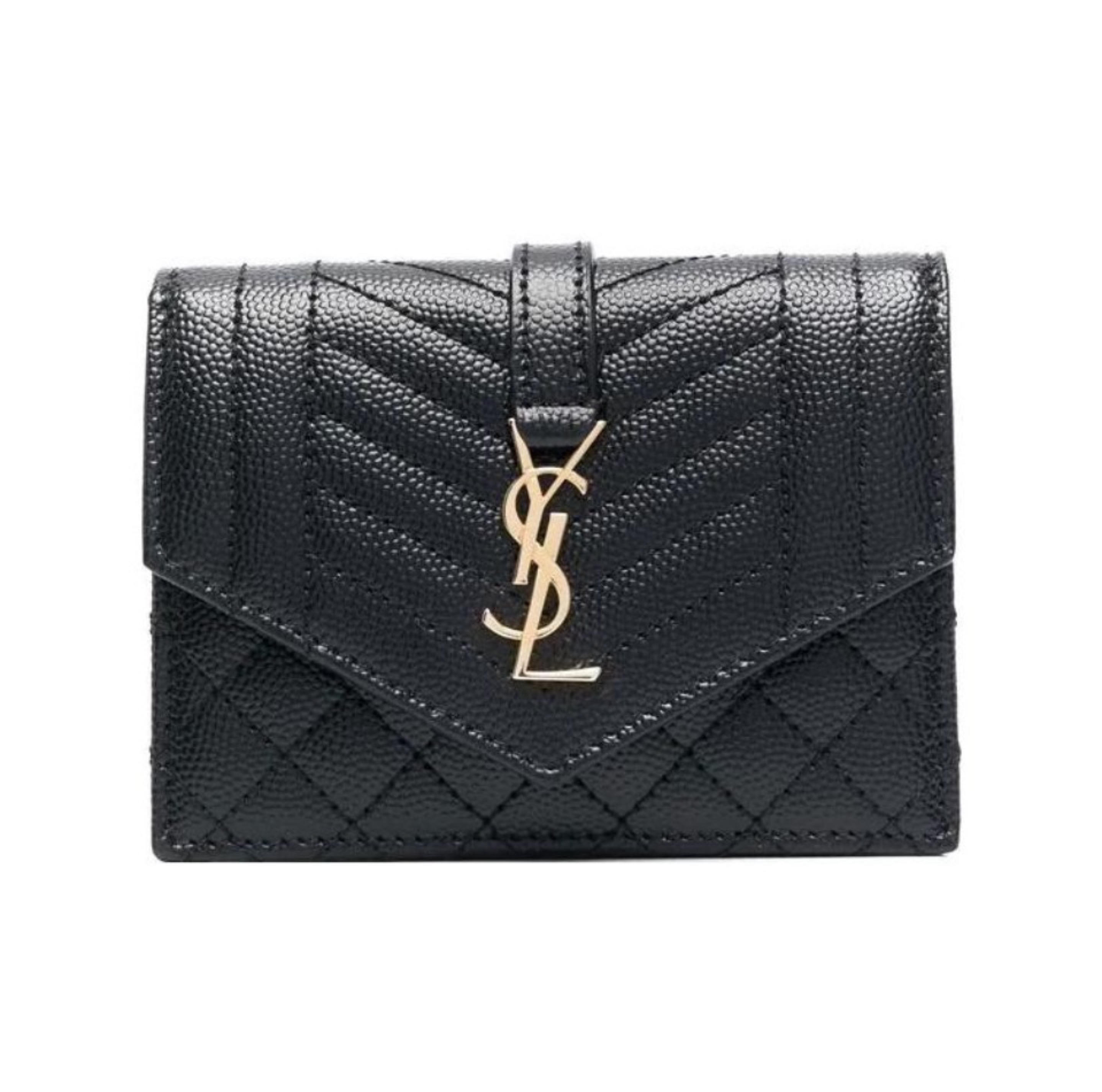 Saint Laurent YSL Grained Leather Wallet (Replica)
