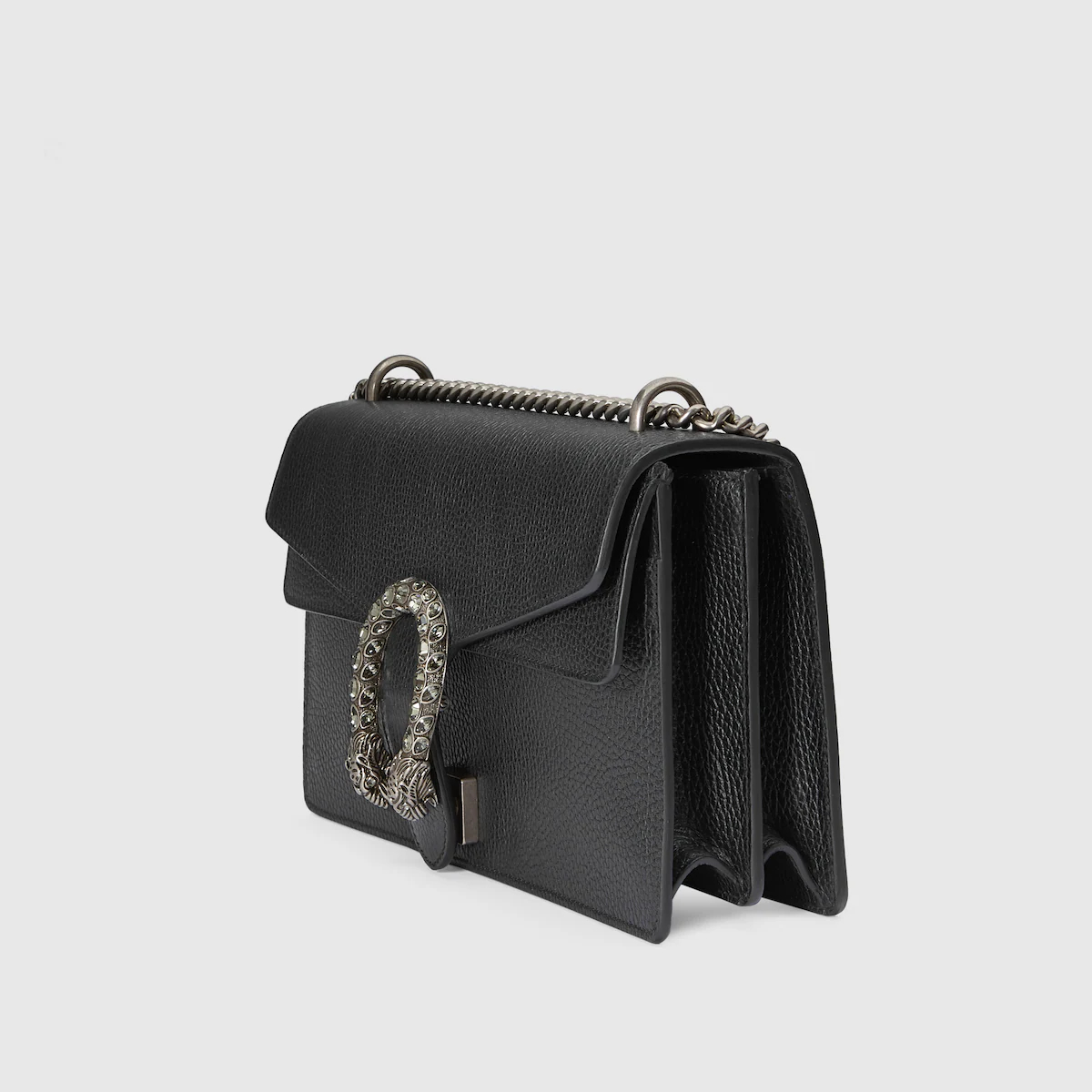 Gucci DIONYSUS GG Black Leather Small Shoulder Bag