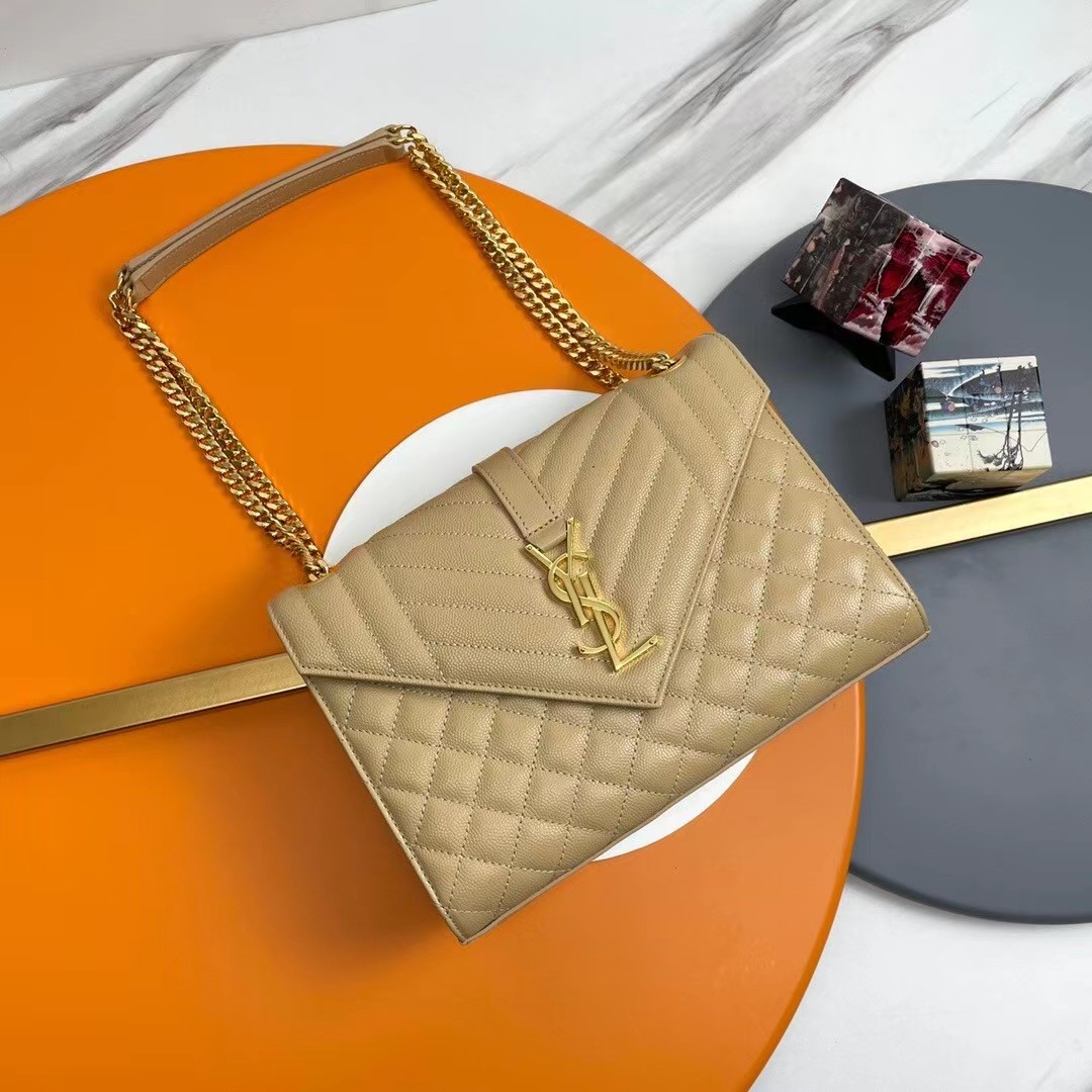 Saint Laurent YSL Envelope Medium 24- Embossed Leather(Replica)
