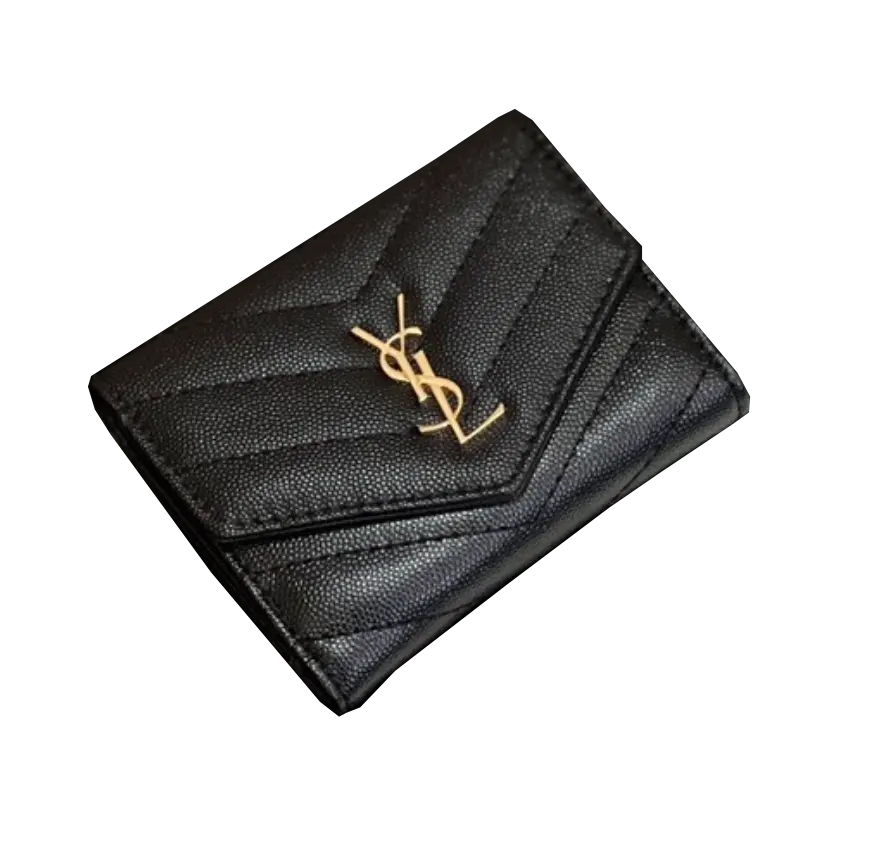Saint Laurent YSL Classic Button Card Holder & Coin Wallet (Replica)