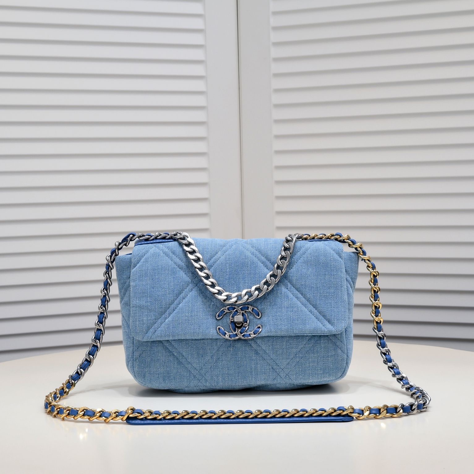 Chanel 19Bag Denim Canvas Handle Crossbody Bag(Replica)