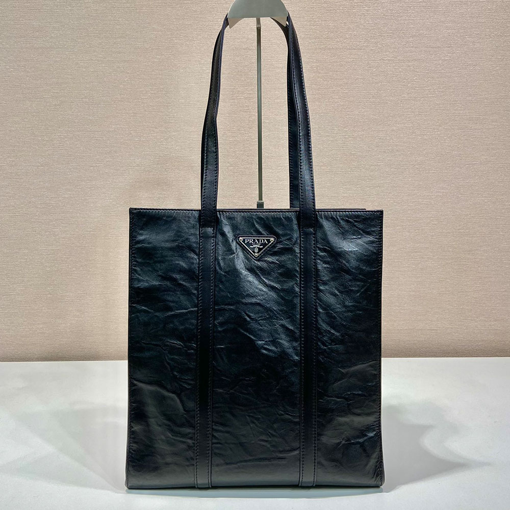 Prada Small Antique Nappa Leather Tote