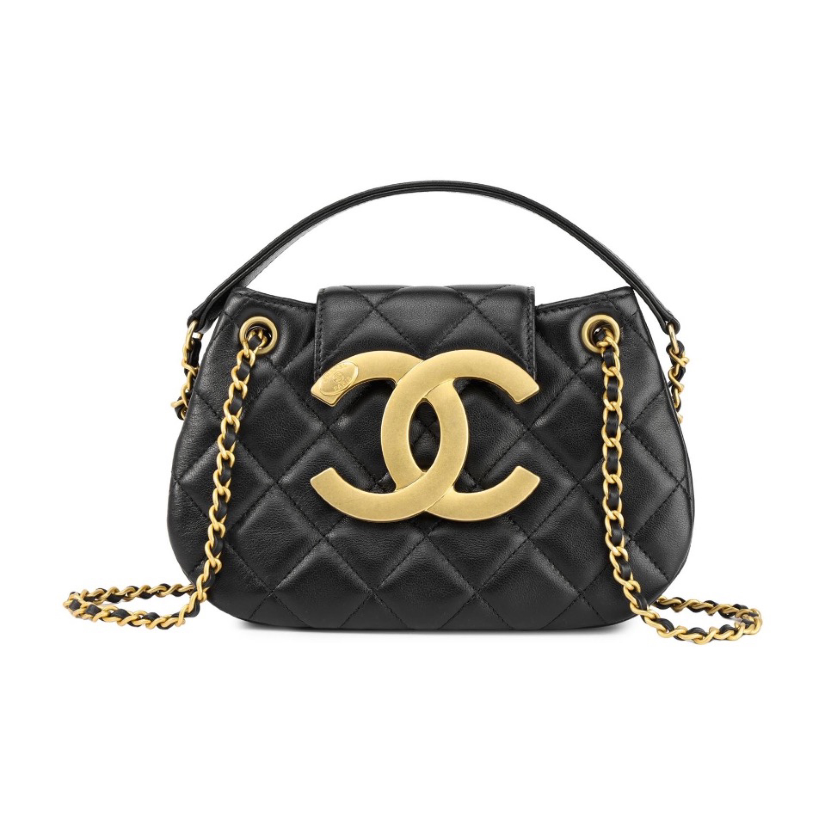 Chanel 24C Vintage Leather Messenger Bag Shoulder Crossbody Bag(Replica)
