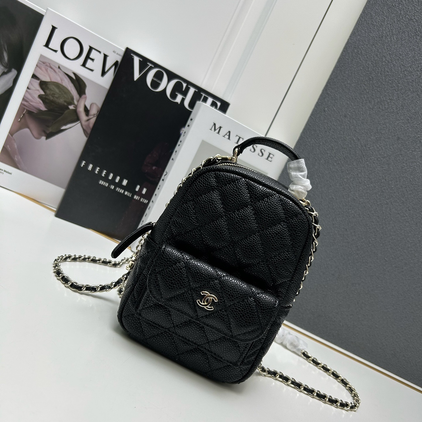 Chanel Grained Cowhide Backpack(Replica)