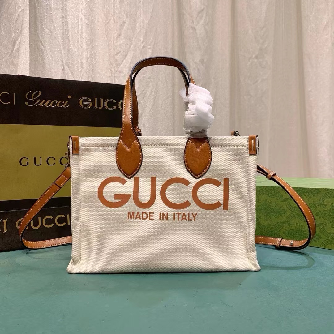 GUCCI TOTE BAG WITH GUCCI PRINT (Replica)