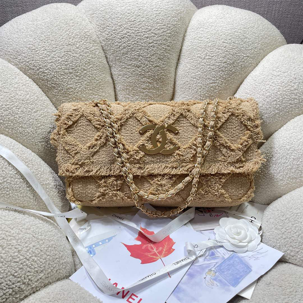 Chanel Large Crochet Flap Shoulder Bag  (Replica)