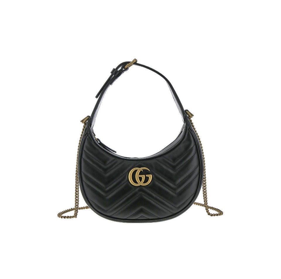 Gucci Marmnt Half Moon Shoulder Bag(Replica)