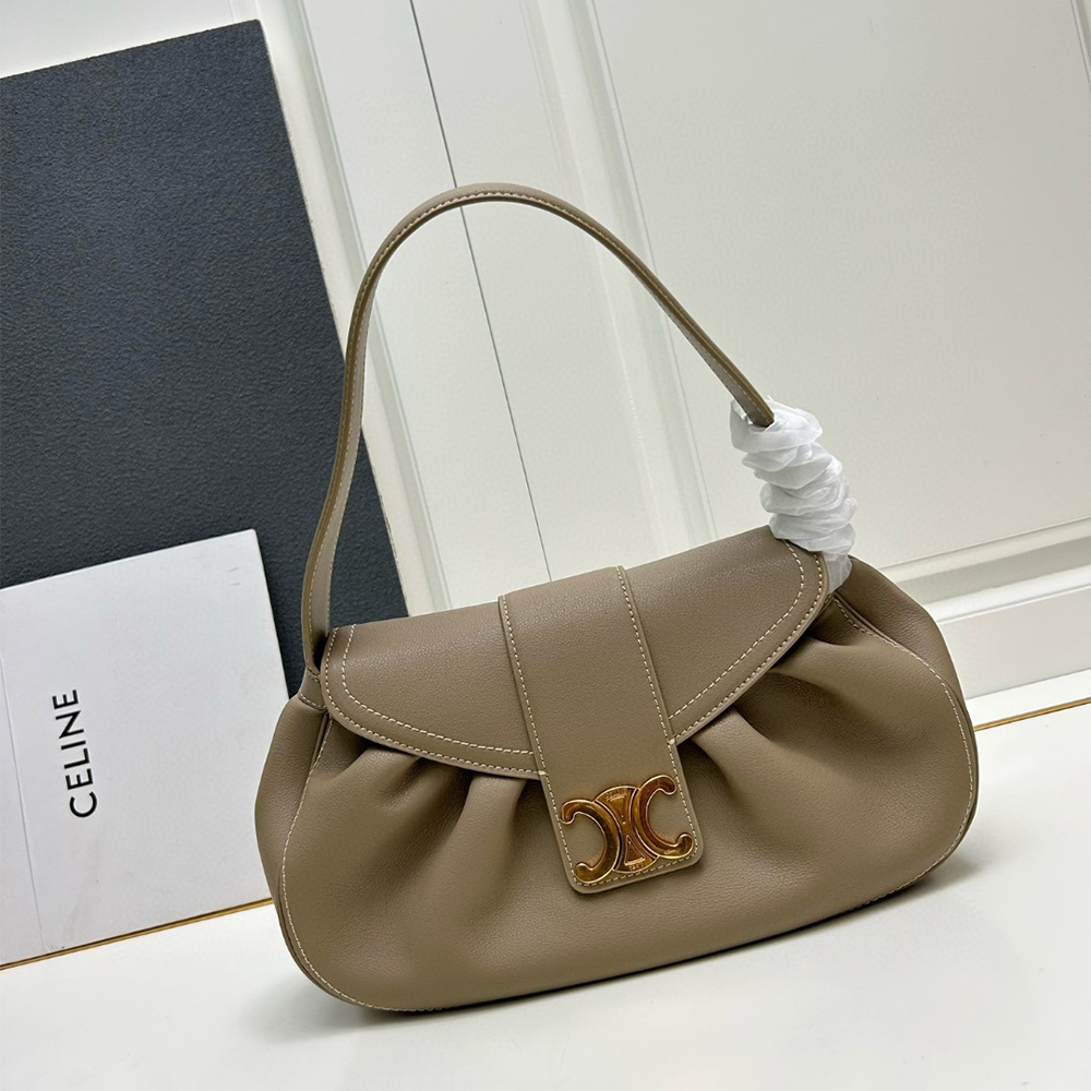 Celine Pebbled Leather Shoulder Bag (Replica)