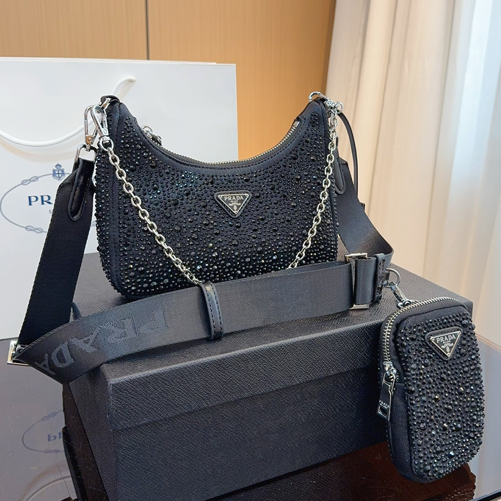 Prada Re-Edition  Crystal  Shoulder Messenger Bag （Replica）