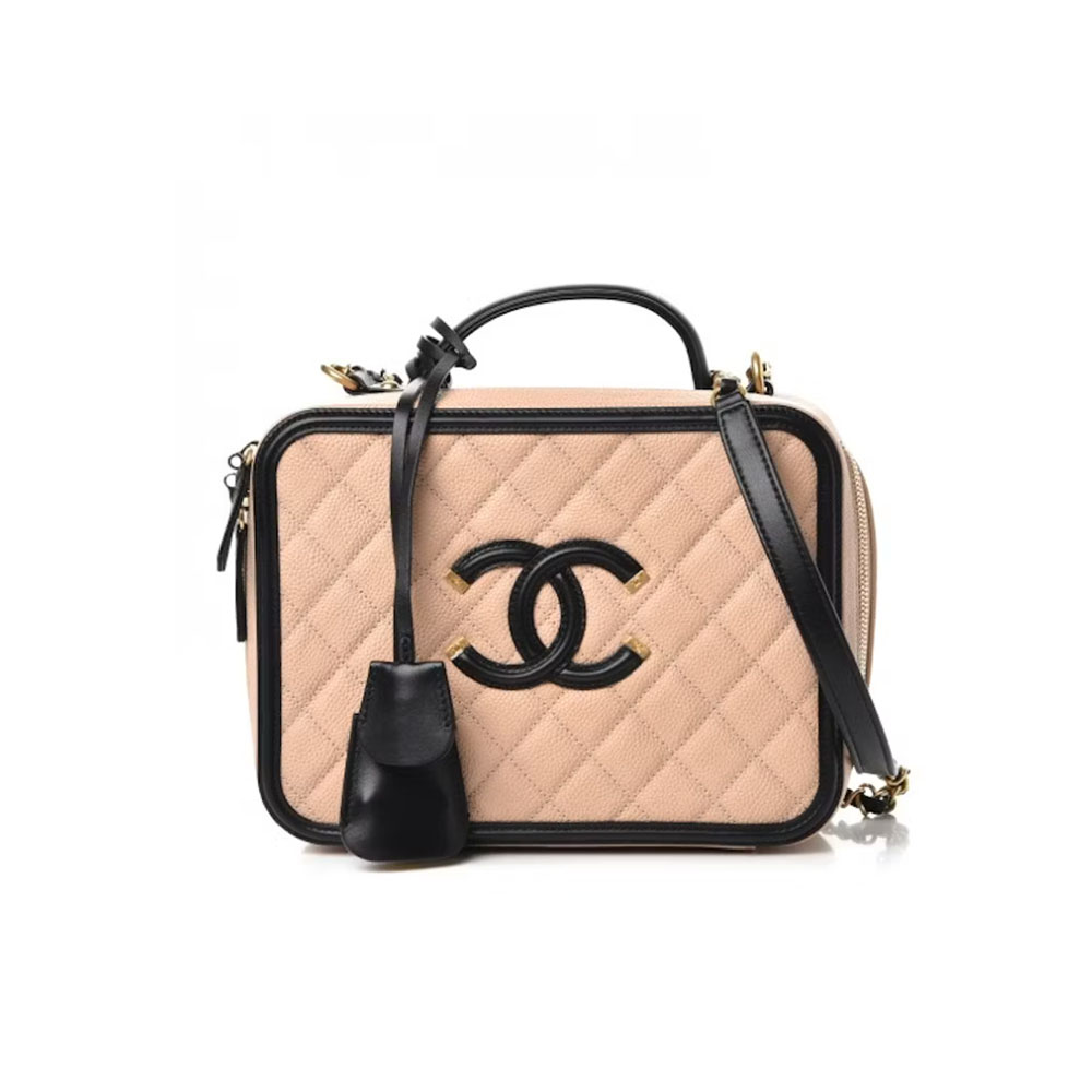 Chanel Vanity Case Quilted Caviar (Replica)