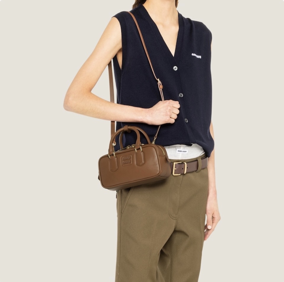 MIU MIU Arcadie Leather Handbag(Replica)