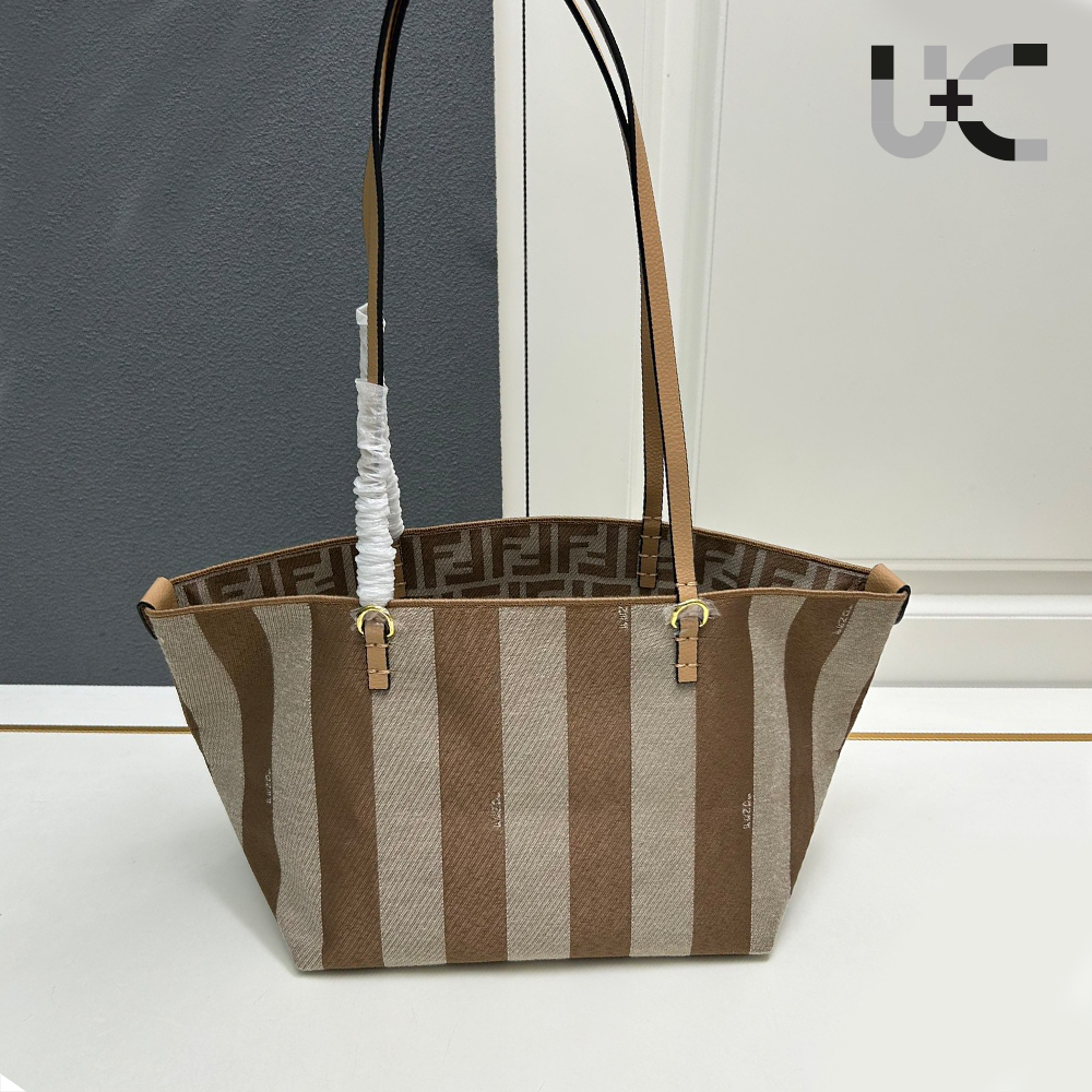 Fendi Reversible shopper in Pequin striped  Bag (Replica)