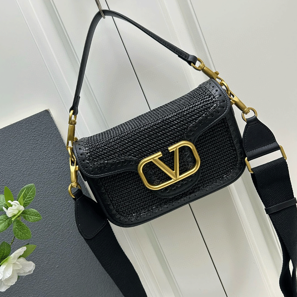 Valentino Garavanialltimewoven leather shoulder bag (Replica)