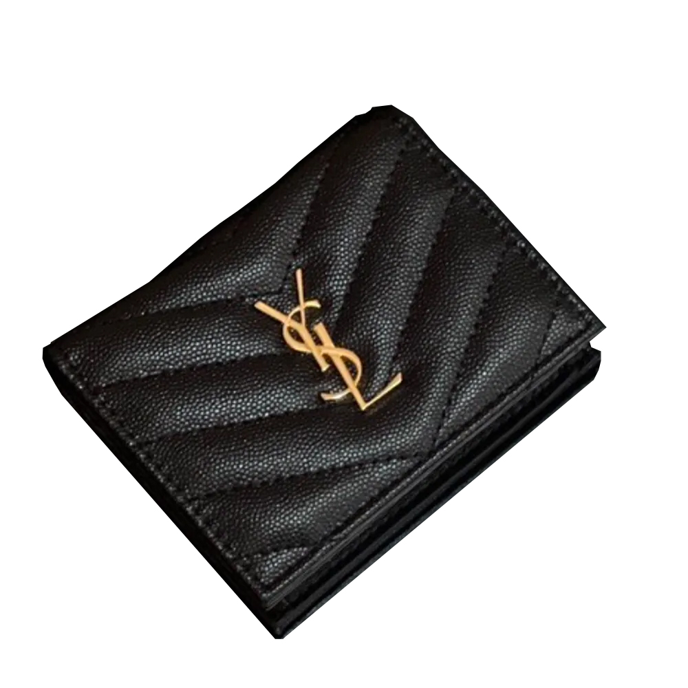 Saint Laurent YSL  Monogram Caviar Leather Wallet  (Replica)