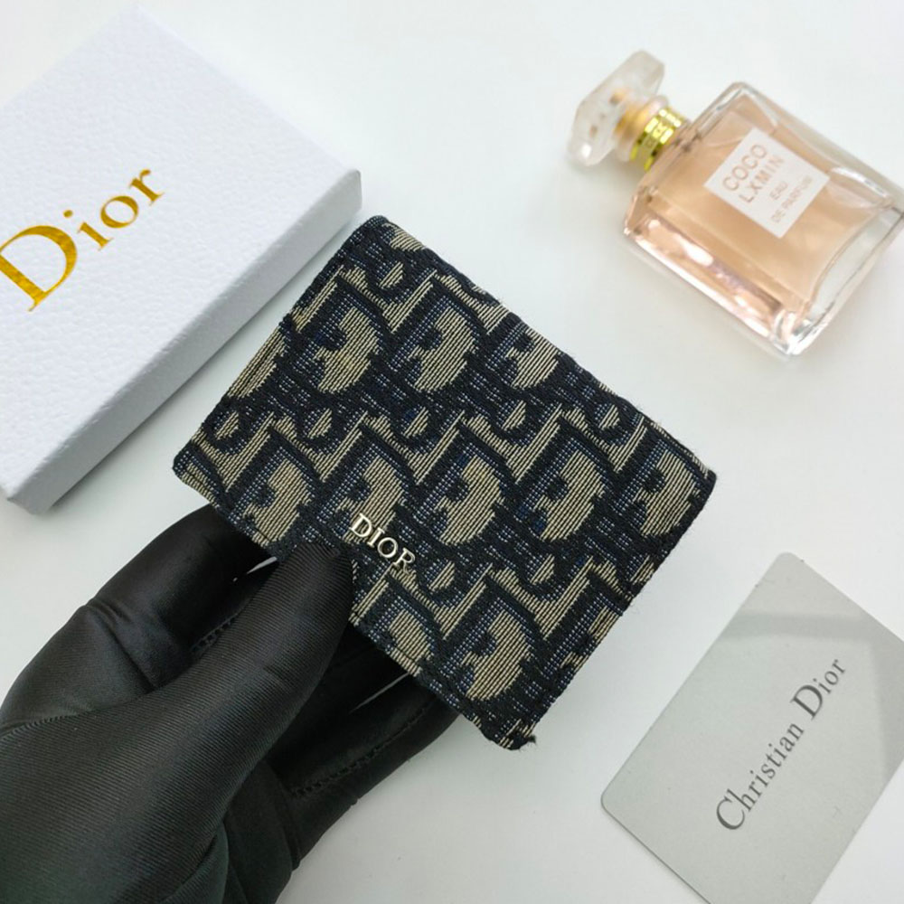 Dior Oblique Coin Card Holder Wallet(Replica)