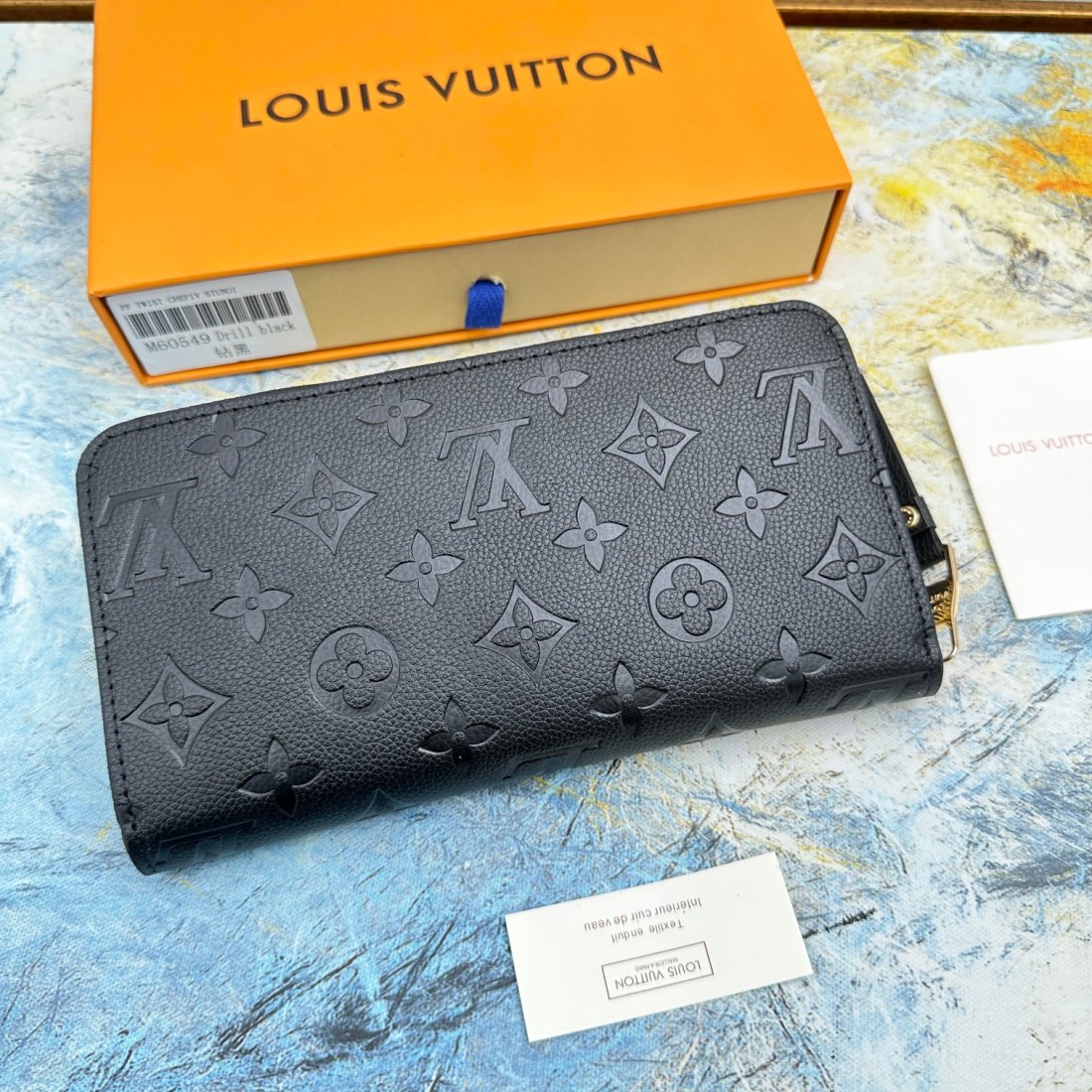 Louis Vuitton LV Zippy Embossed Cowhide Wallet(Replica)