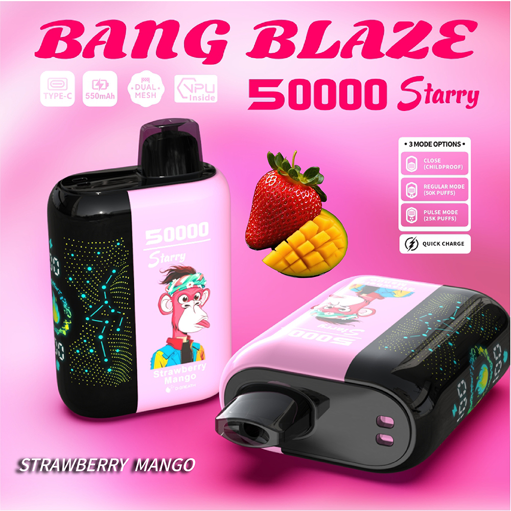 BANG 50000 Puffs 3D Starry Sky Curved Screen Disposable Vape – 25ML(Nic 2 %)