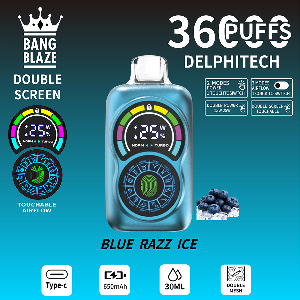 BANG 36000 Puffs  Double Screen Disposable Vape – 30ML(Nic 2 %)
