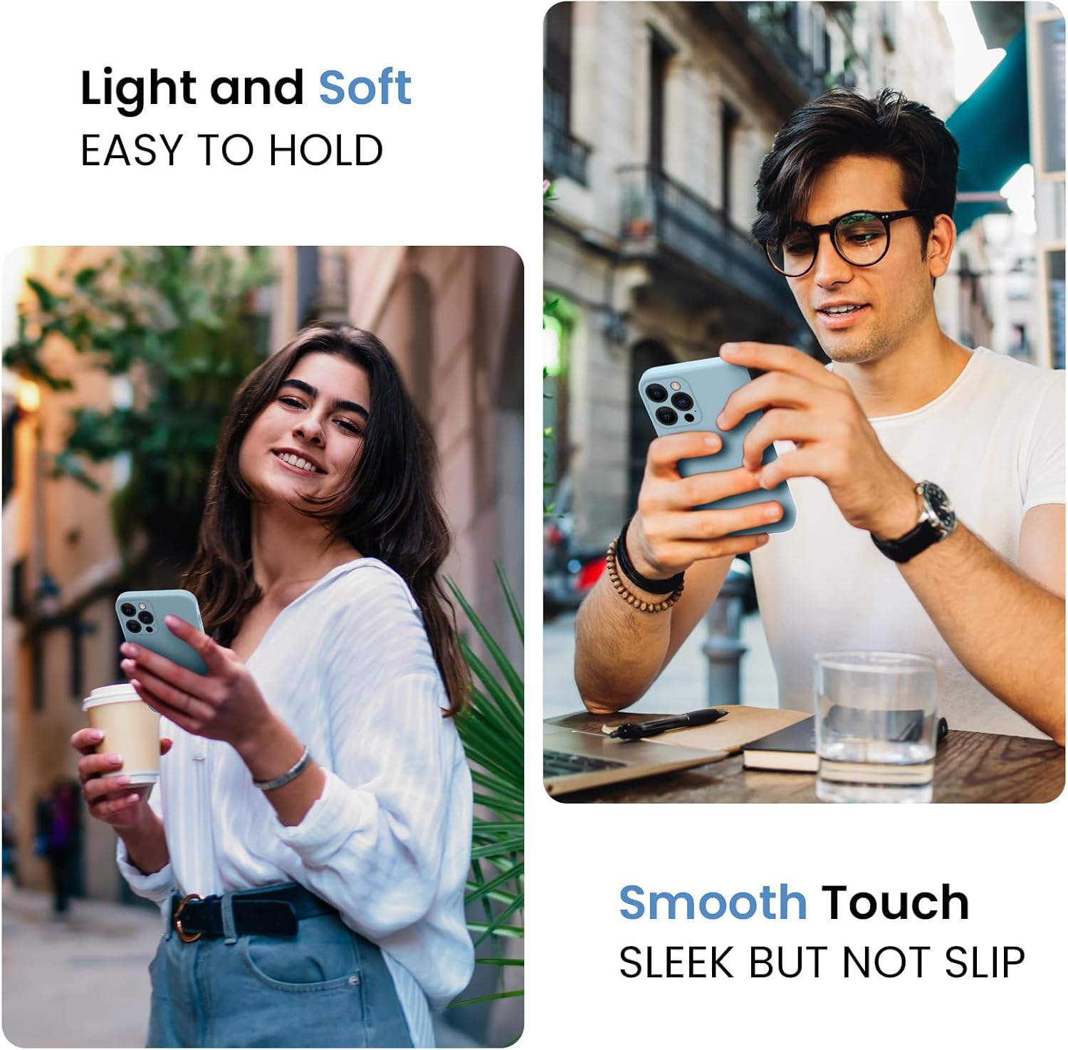 FireNova 专为 iPhone 16 Pro Max 设计,硅胶升级 [相机保护] 手机壳带 [2 个屏幕保护膜],内部柔软防刮超细纤维衬里,2024 年,蓝绿色