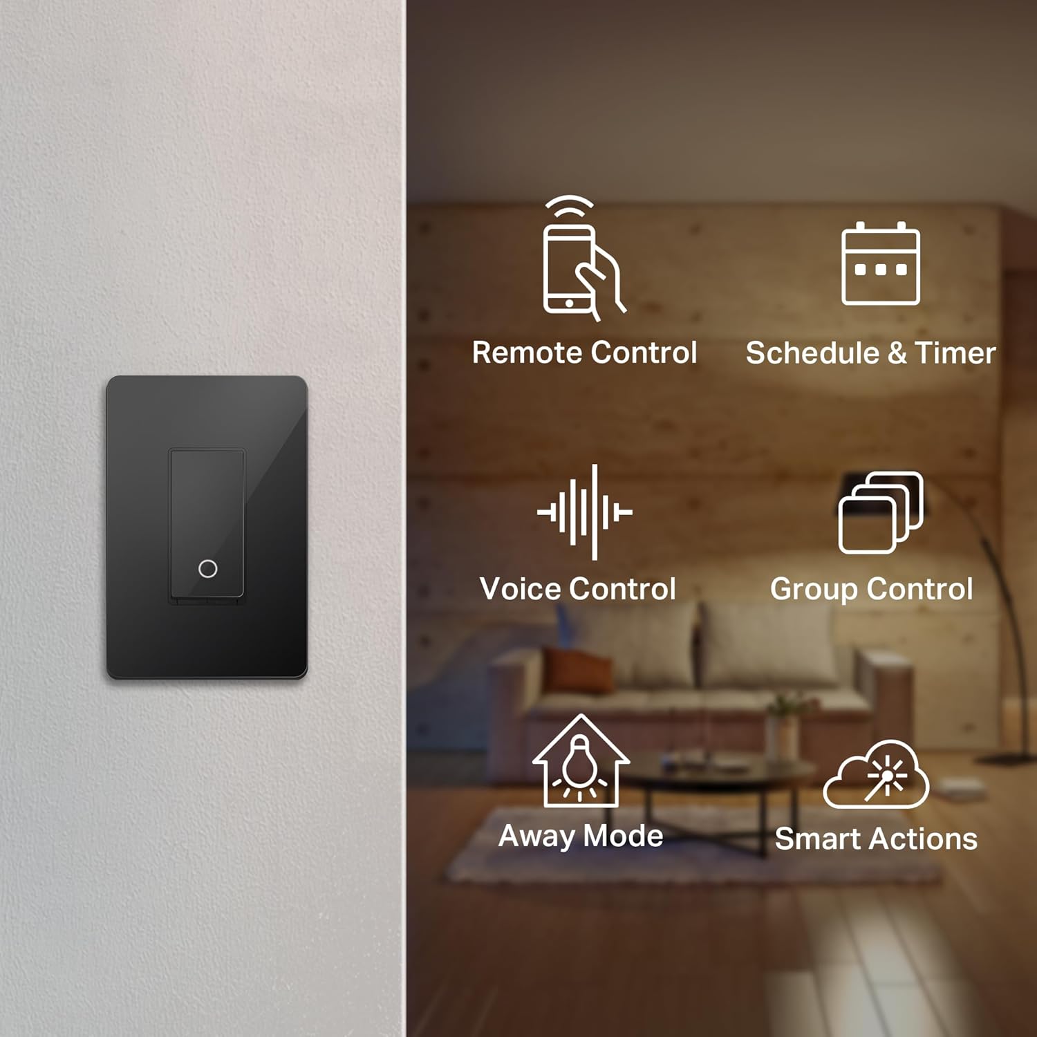 Kasa Smart Light Switch HS200, Single Pole, Needs Neutral Wire, 2.4GHz Wi-Fi Light Switch Works with Google Home, UL Certified, No Hub Required, White