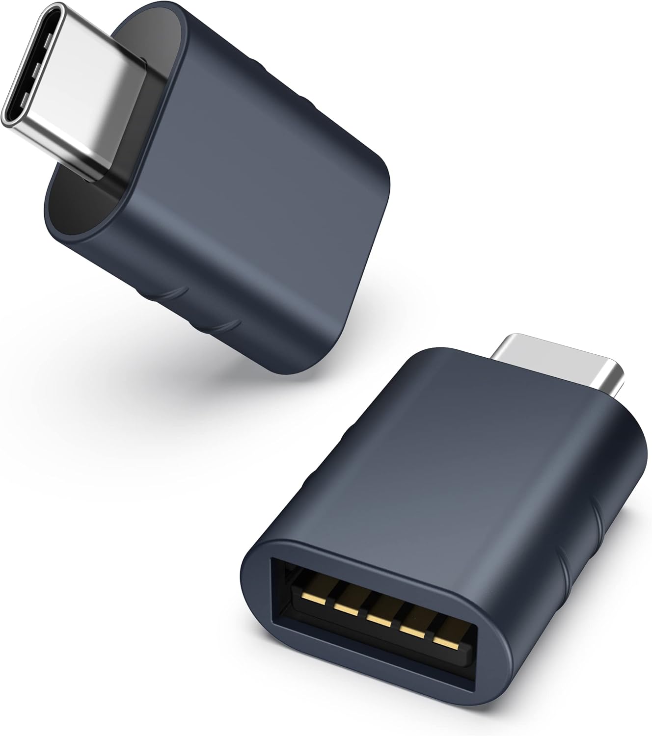 Syntech USB C to USB Adapter Pack of 2, USB 3.0 Female to Thunderbolt 4/3 Adapter Compatible with MacBook Pro Air 2024, Surface, iPad, iPhone, Galaxy Notebook, XPS and More Type C Devices, Space Grey