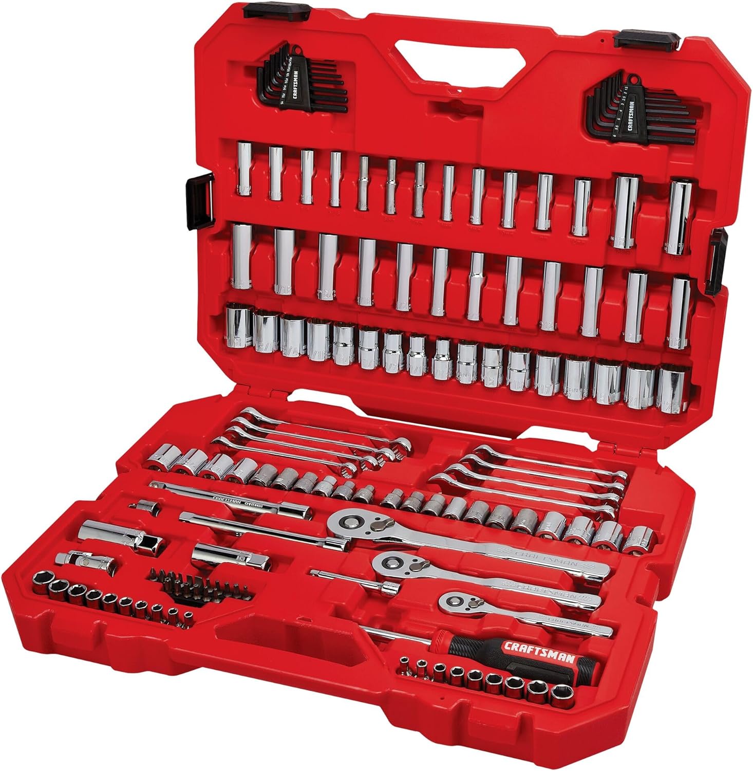 CRAFTSMAN Mechanics Tool Set. 1/4. 1/2 and 3/8 Inch Drive. 135 Piece (CMMT12124)