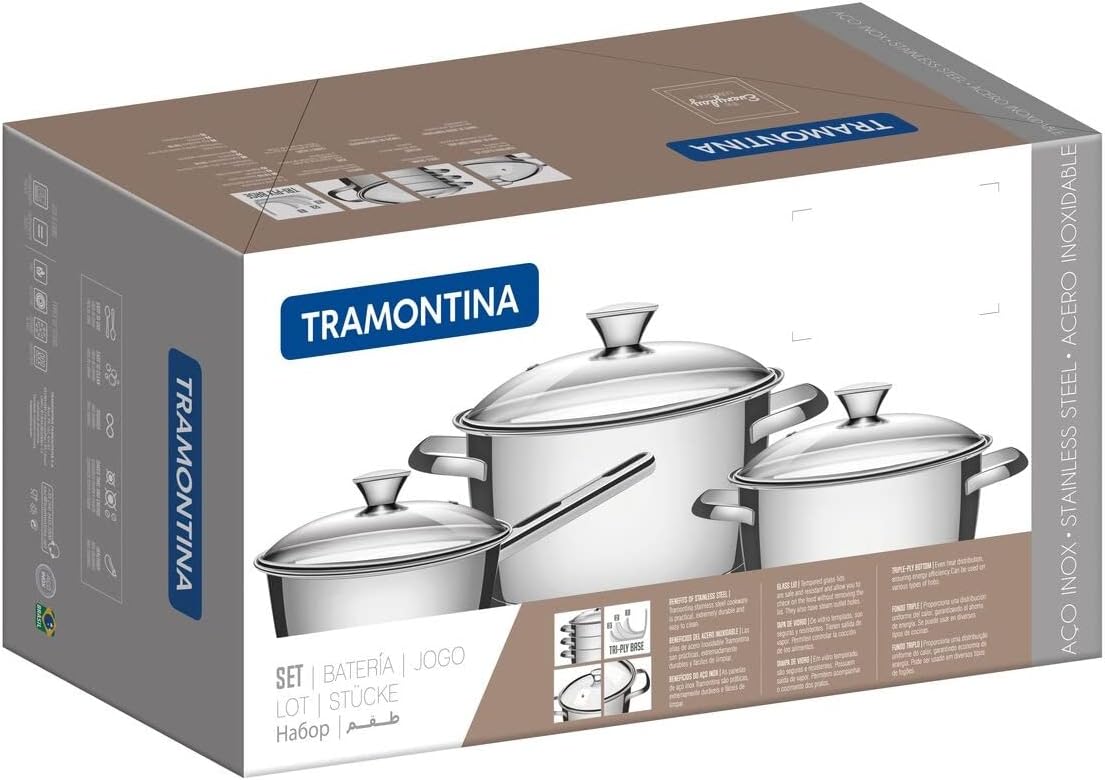 Tramontina Cookware Set. Stainless Steel
