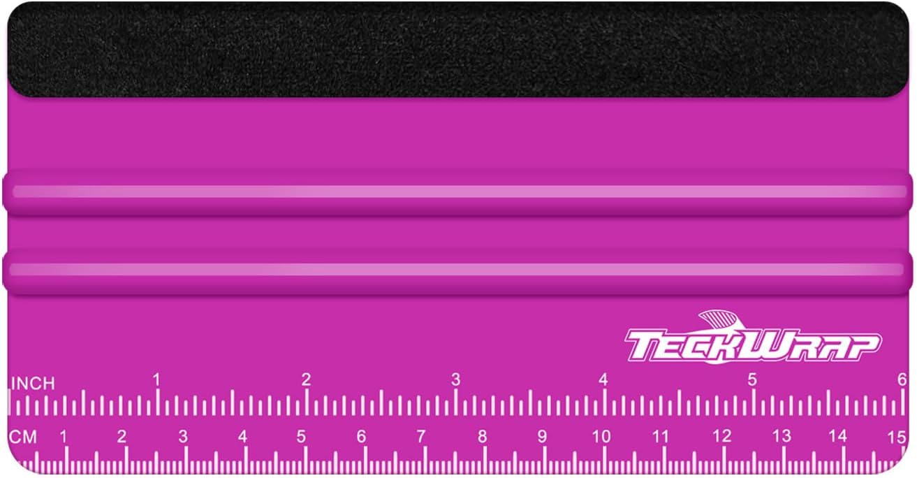 TECKWRAP Professional Squeegee Tool for Vinyl Decals. Inkjet Vinyl Sticker Paper.and Wallpaper - 6x2.9. Scratch-Free Application (Pitaya)