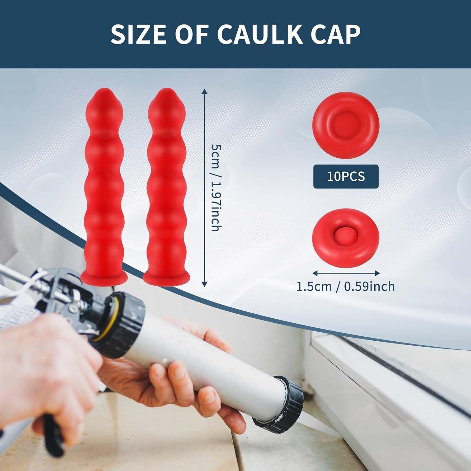 Zonon 35 Pieces Caulk Cap Caulk Saver Finishing Tool Tube Covers Tube Caps for Sealing and Preserving. Red