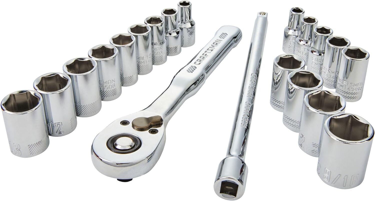 CRAFTSMAN Mechanics Tool Set. 1/4 Inch Drive. 20 Piece (CMMT12108)