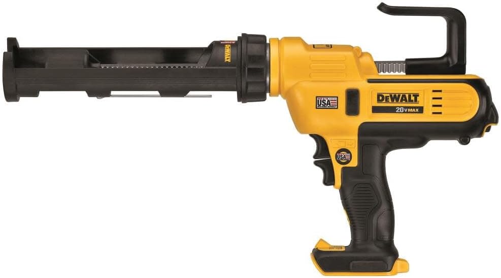 DEWALT 20V MAX Caulking Gun. Cordless. 10oz. Variable Speed Trigger. Interchangeable Canister Trays. Bare Tool Only (DCE560B)