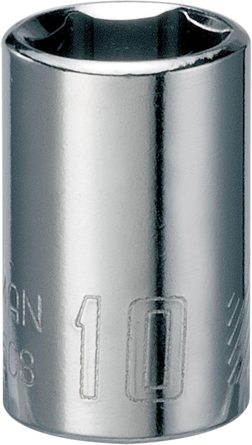 CRAFTSMAN Shallow Socket. Metric. 1/4-Inch Drive. 10mm. 6-Point (CMMT43508)