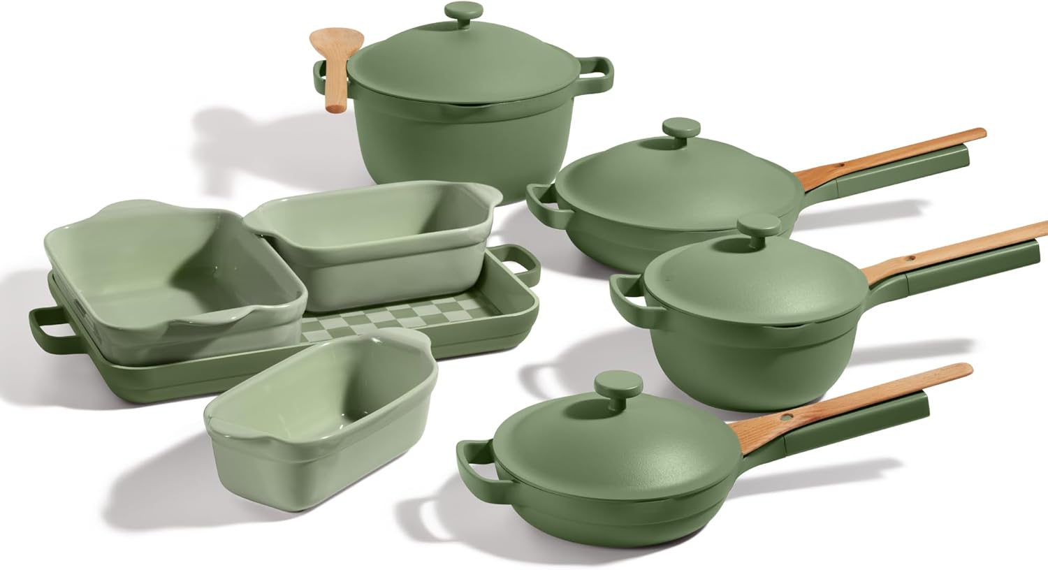 Our Place Ultimate Cookware Set - Complete 18-Piece Set Including the Always Pan. Perfect Pot. and Bakeware Set | Multifunctional. Toxin-Free Nonstick | Replaces 44 Pieces | Sage
