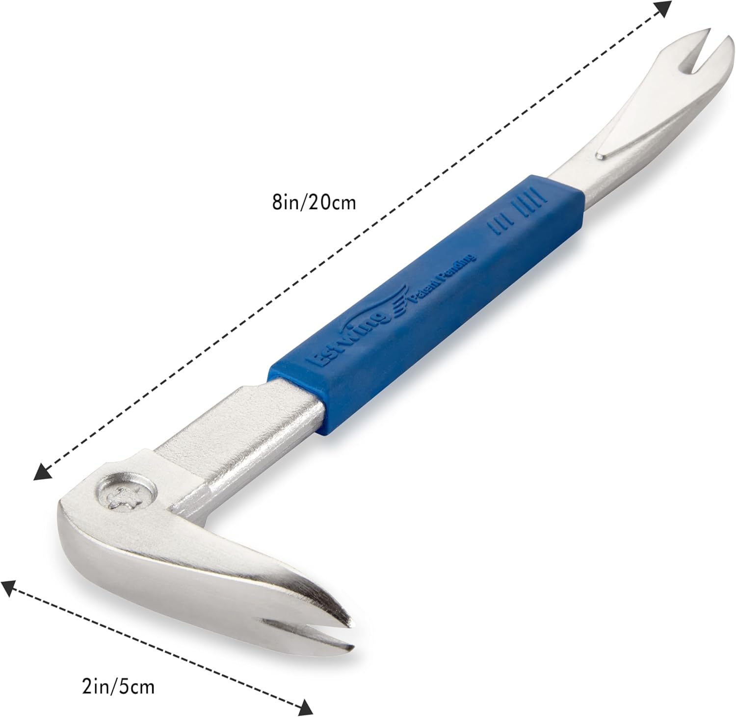 ESTWING Pro Claw Nail Puller - 9 Pry Bar with Forged Steel Construction & No-Slip Cushion Grip - PC210G