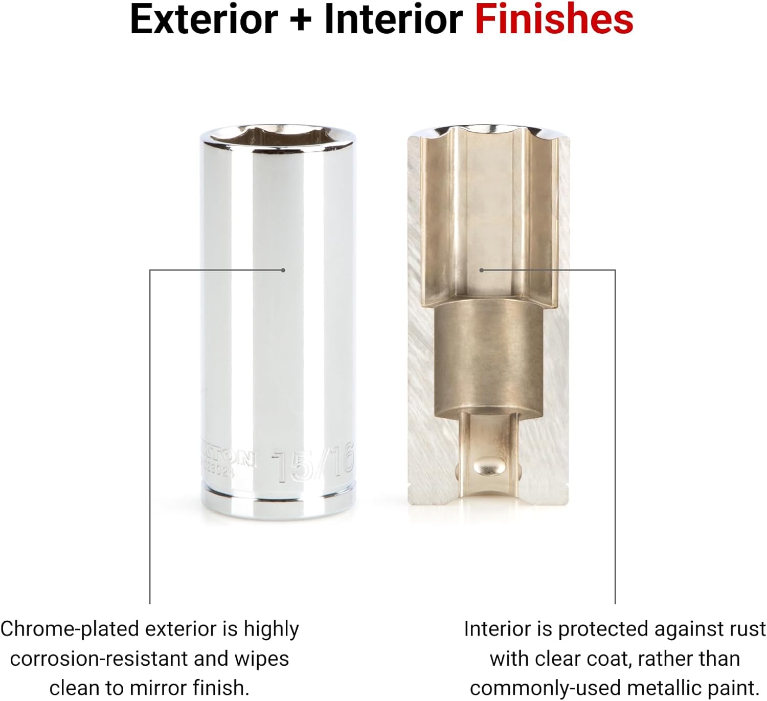 TEKTON 1/2 Inch Drive x 1-1/16 Inch Deep 6-Point Socket | SHD23027