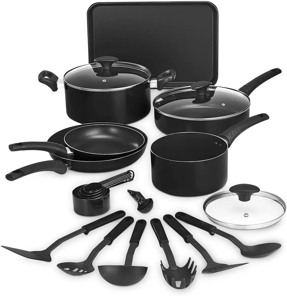 Bella 17-pc. Cookware Set in Black