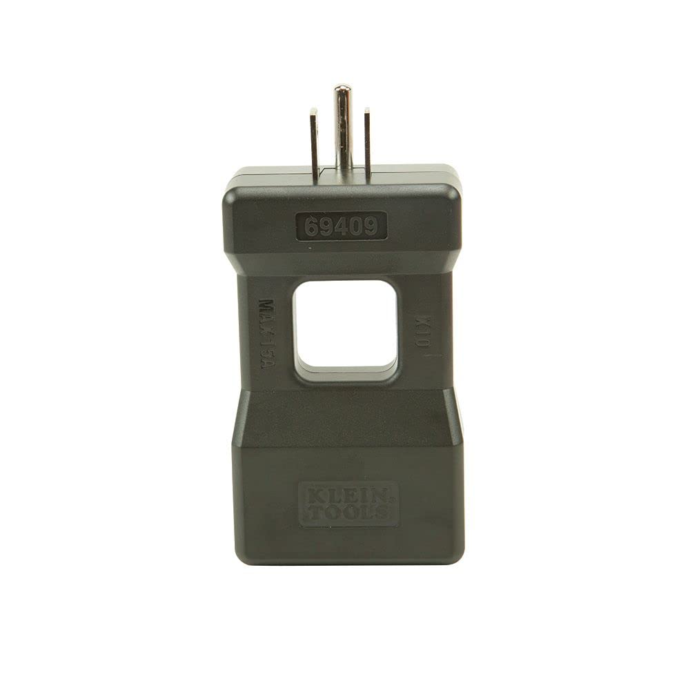 Klein Tools 69409 Line Splitter for Clamp Meter. Measures up to 15A Current Draw. 10x Measurement. Designed for North American Outlets