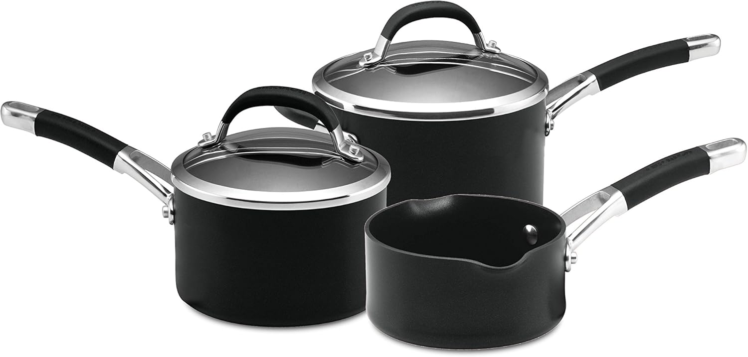 Circulon Premier Professional Hard Anodised Cookware Set. Black - 5 Piece