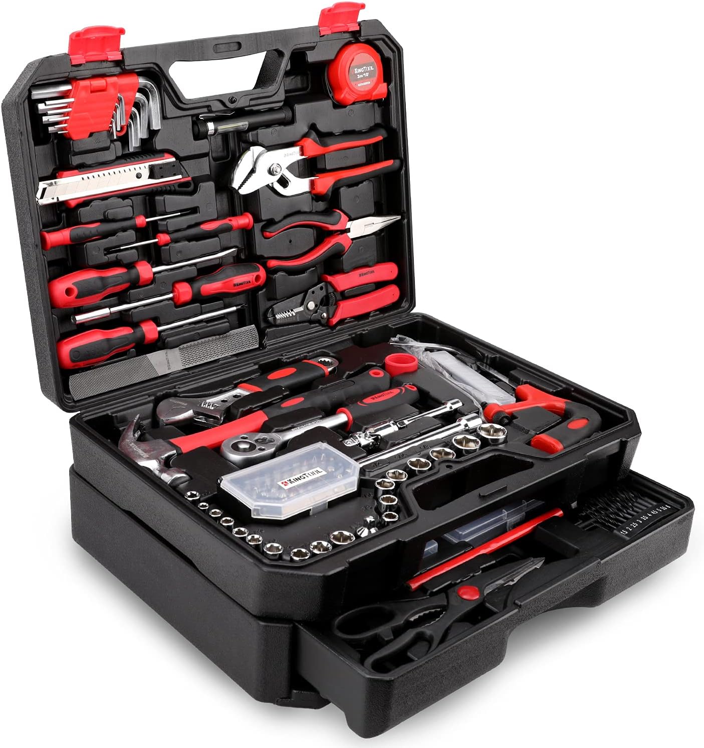 KingTool 325 Piece Home Repair Tool Kit. General Home/Auto Repair Tool Set. Toolbox Storage Case with Drawer. General Household Tool Kit - Perfect for Homeowner. Diyer. Handyman