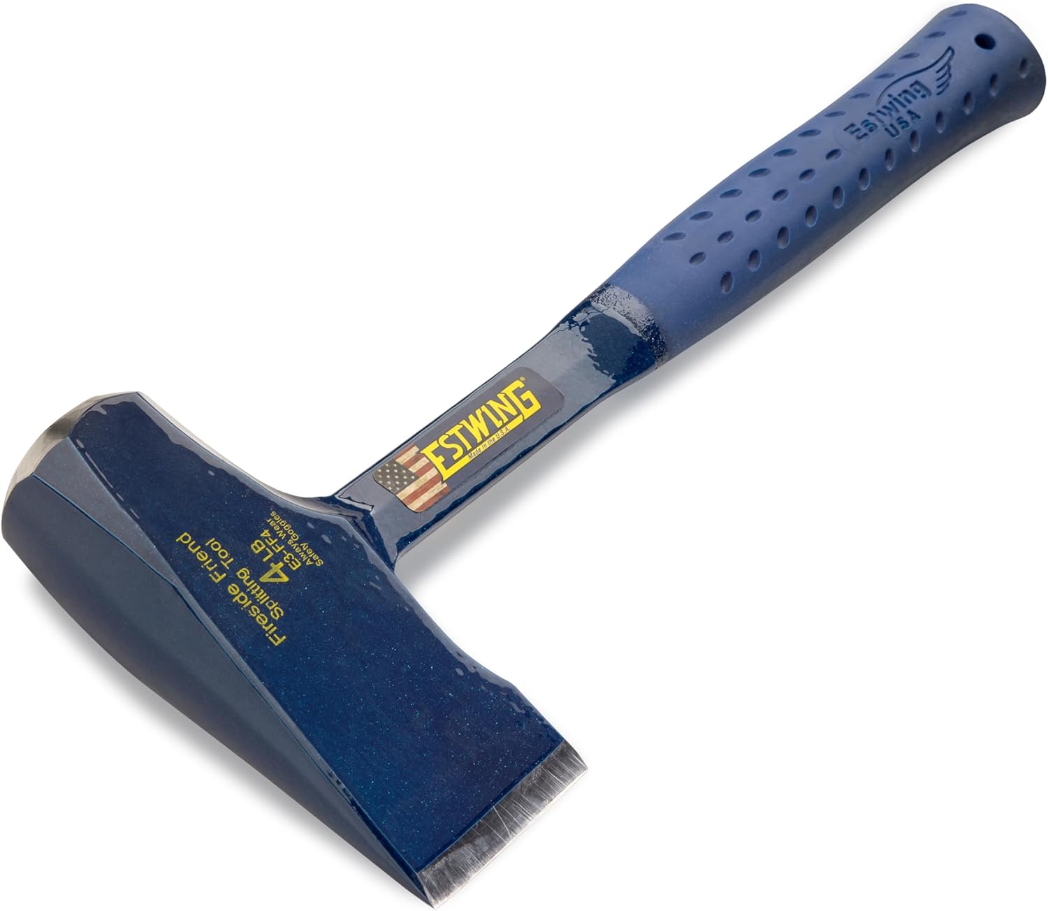 ESTWING Special Edition Fireside Friend - Leather 14 Wood Splitting Maul with Forged Steel Construction & Genuine Leather Grip