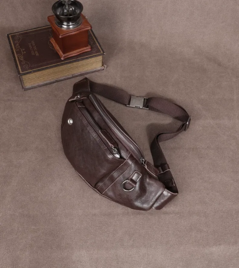 Vintage Full-Grain Leather Waist Bag