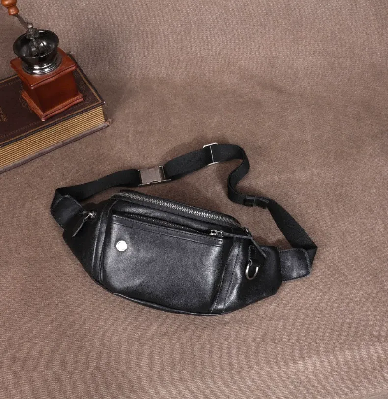 Vintage Full-Grain Leather Waist Bag