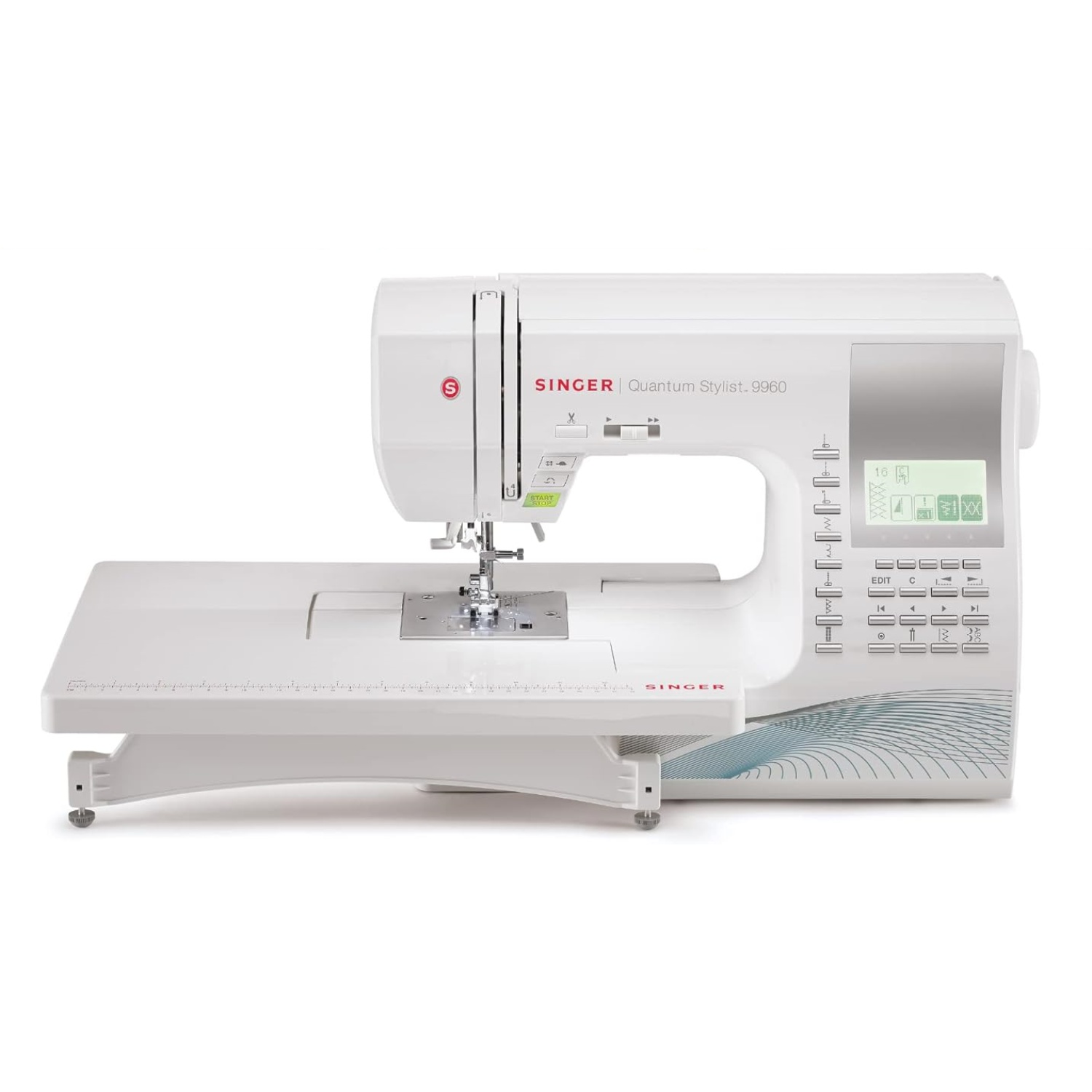 SINGER Quantum Stylist 9960 Computerized Sewing & Quilting Machine with Extension Table, Hard Case & Accessories | 600 Stitches, Lettering, LED Light, 1-Step Buttonhole & High-End Touch Controls
