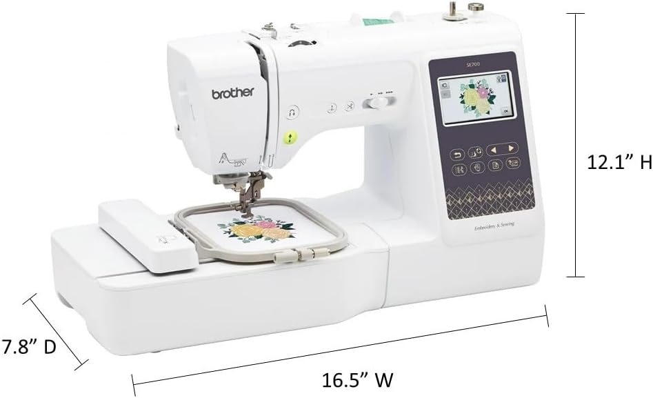 Brother SE700 Sewing and Embroidery Machine, Wireless LAN Connected, 135 Built-in Designs, 103 Built-in Stitches, Computerized, 4