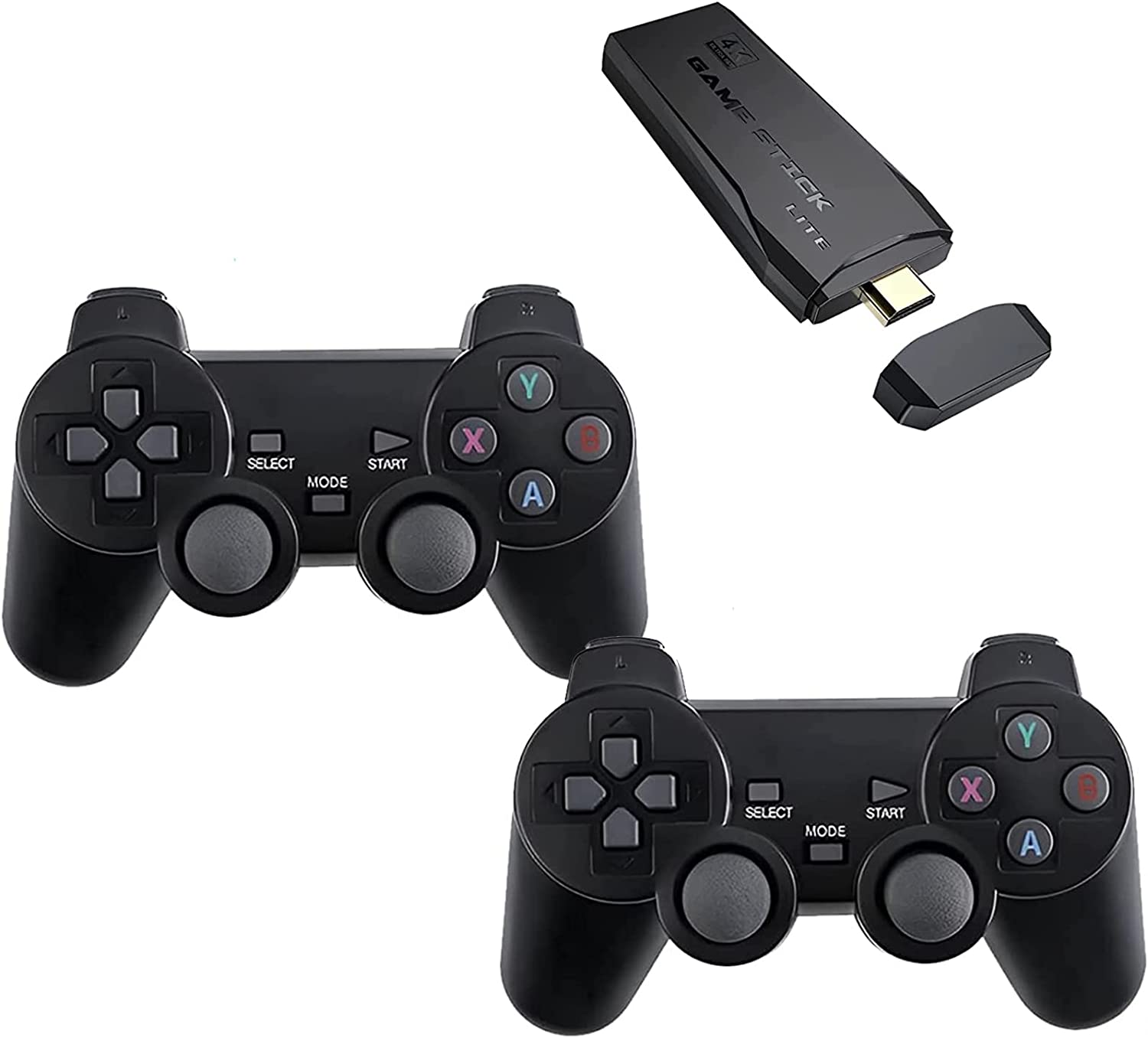 JBLWireless Retro Game Console,Retro Game Stick,Nostalgia Stick Game,4K HDMI Output,Plug and Play Video Game Stick Built in 10000+ Games,9 Classic Emulators, with Dual 2.4G Wireless Controllers(64G)