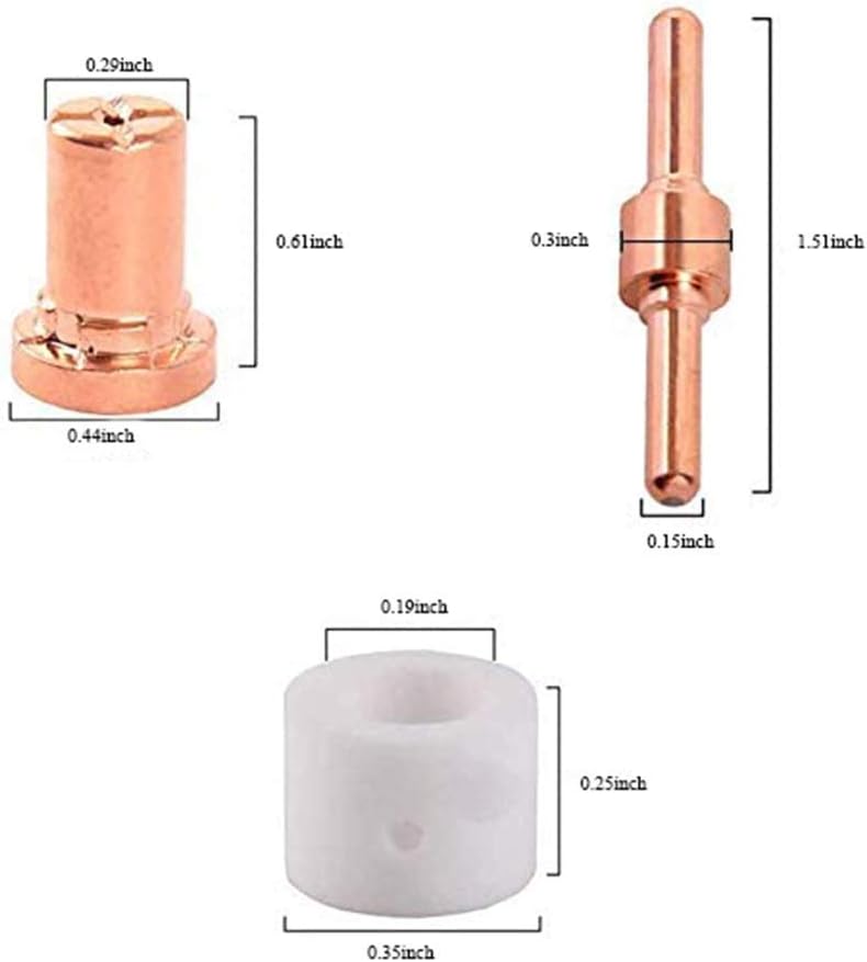 Reboot Plasma Cutter Torch 40A PT31 16FT, Heavy Duty Duty Cycle Cutting & 50A Capacity, Compatible with PT31, JG-40, WSD-LG40, and Models like LGK40, CUT40.