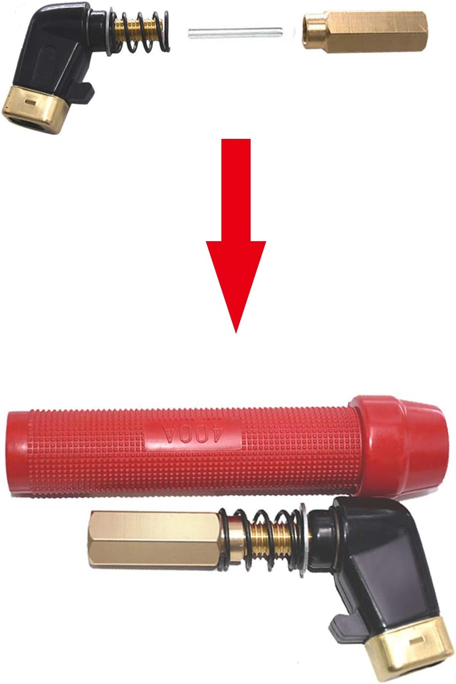 Reboot Twist-Type 400AMP Full Copper Heavy Duty Welding Electrode Holder Clamp Accessory for ARC MMA Welding Machines.