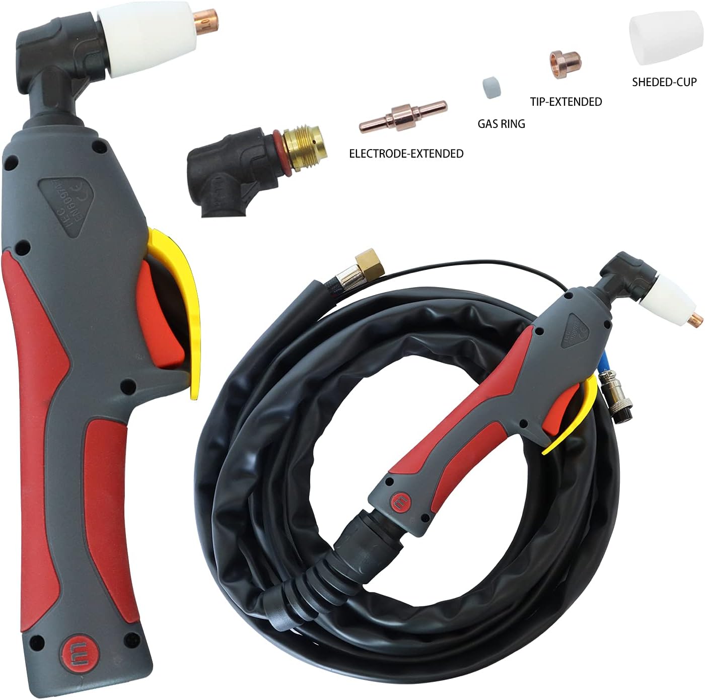 Reboot Plasma Cutter Torch 40A PT31 16FT, Heavy Duty Duty Cycle Cutting & 50A Capacity, Compatible with PT31, JG-40, WSD-LG40, and Models like LGK40, CUT40.